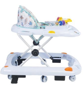 Baby Force 8 Tekerlekli 3 Kademeli Oyuncaklı Müzikli Örümcek Yürüteç Beyaz