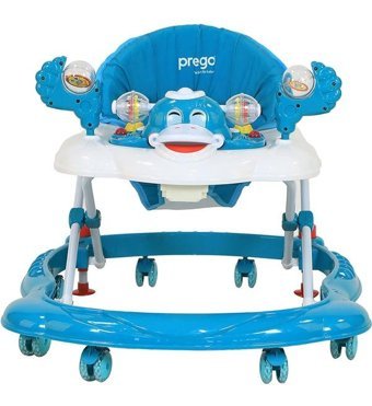 Prego Baby 5086 Ördek 8 Tekerlekli 3 Kademeli Oyuncaklı Örümcek Yürüteç Mavi