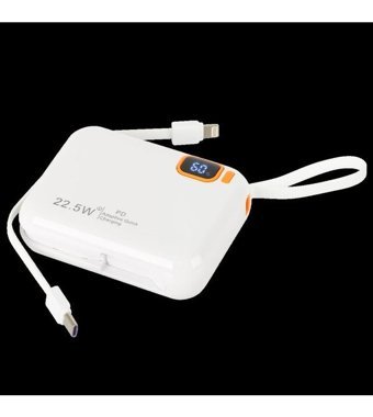 İxtech 10000 mAh Hızlı Şarj Type C - USB Powerbank Beyaz