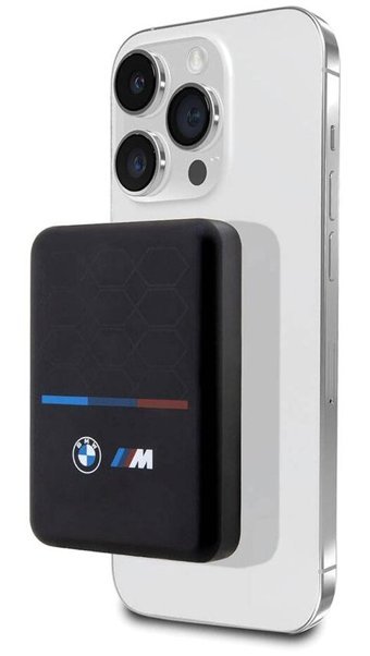 Bmw 5000 mAh Hızlı Şarj Mıknatıslı Işıklı Type C Powerbank Siyah