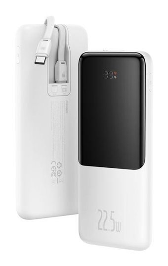 Baseus Elf 10000 mAh Hızlı Şarj Type C Powerbank Beyaz
