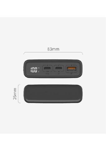 Linktech P130 20000 mAh Hızlı Şarj Lightning - Type C - USB Powerbank Gri