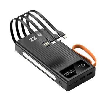 Wizz Wp025S 20000 mAh Hızlı Şarj Mıknatıslı Micro Lightning - Type C - USB Powerbank Gri
