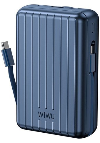Wiwu Pp04 20000 mAh Hızlı Şarj Mıknatıslı Micro Lightning - Type C - USB Powerbank Mavi