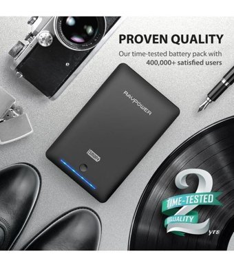 Ravpower 16750 mAh Hızlı Şarj Micro USB Powerbank Siyah