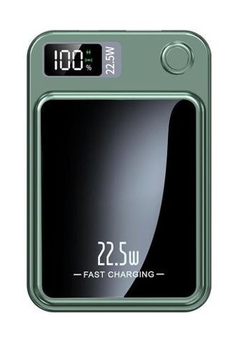 Phixi Force Pw5 5000 mAh Hızlı Şarj Mıknatıslı Type C Powerbank Yeşil
