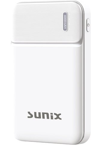 Sunix Pb-21 6000 mAh Micro USB Powerbank Beyaz - Siyah