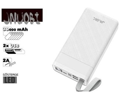 Jnuobi Dy-30 30000 mAh Hızlı Şarj Type C - USB Powerbank Beyaz
