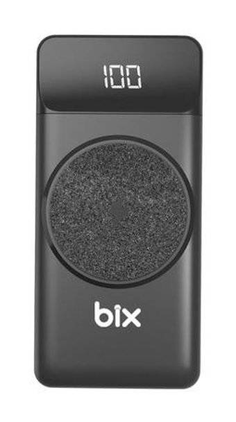 Bix Pb102 10000 mAh Hızlı Şarj Mıknatıslı Type C Kablosuz Powerbank Siyah