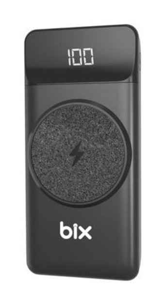 Bix Pb102 10000 mAh Hızlı Şarj Mıknatıslı Type C Kablosuz Powerbank Siyah