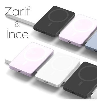 Woyax By Deji 5000 mAh Hızlı Şarj Mıknatıslı Type C Powerbank Beyaz