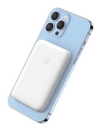 Wiwu Sc5000A 5000 mAh Hızlı Şarj Mıknatıslı Micro Type C - USB Kablosuz Powerbank Beyaz