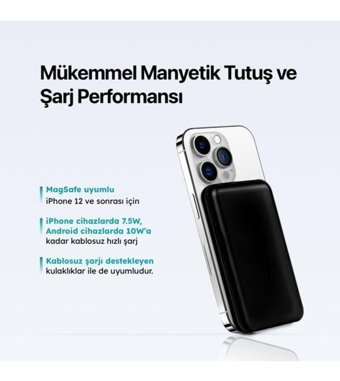 Ttec 10000 mAh Hızlı Şarj Micro USB Kablosuz Powerbank Siyah