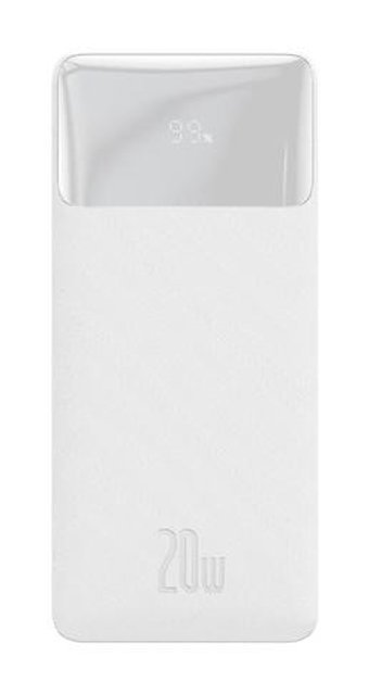 Baseus 30000 mAh Hızlı Şarj Micro Type C - USB Powerbank Beyaz