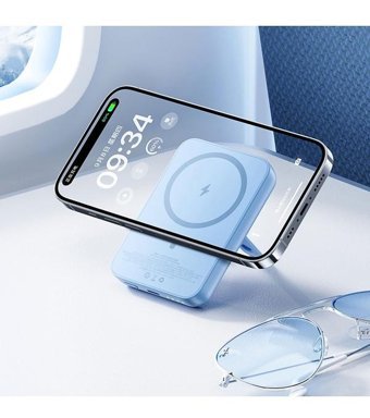 Benks Mp09 6000 mAh Hızlı Şarj Mıknatıslı Type C Powerbank Mavi
