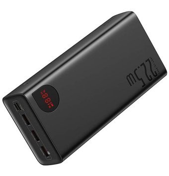 Baseus Metal 20000 mAh Hızlı Şarj Mıknatıslı Type C Powerbank Siyah