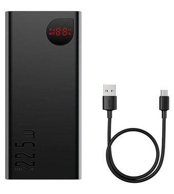 Baseus Metal 20000 mAh Hızlı Şarj Mıknatıslı Type C Powerbank Siyah