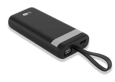 King Power 20000 mAh Micro Type C - USB Powerbank Siyah