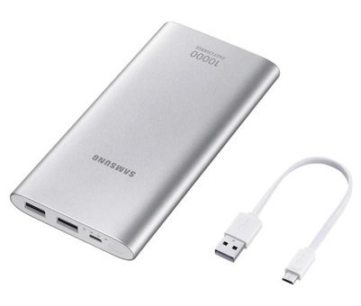 Samsung Eb-P1100Bsegtr 10000 mAh Hızlı Şarj Mıknatıslı Micro USB Powerbank Gümüş