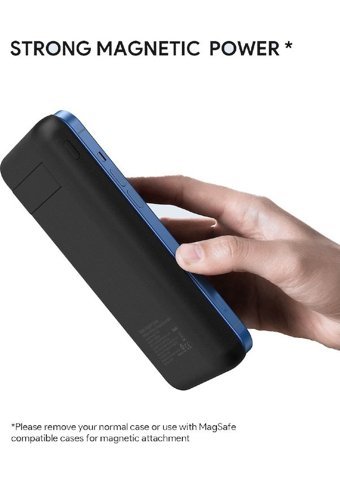 Aukey Pb-Wl02 10000 mAh Mıknatıslı Mini USB Powerbank Siyah