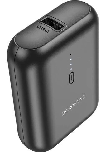Borofone 5000 mAh Hızlı Şarj Mini USB Powerbank Siyah