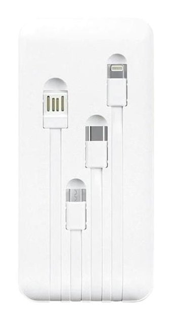 Acar Tx23 20000 mAh Hızlı Şarj Dijital Göstergeli Micro USB - Lighthing - Type C Powerbank Beyaz