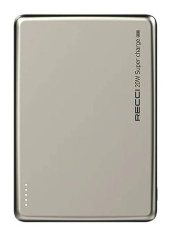 Recci Rpb-W20 4900 mAh Hızlı Şarj Type C Powerbank Gold