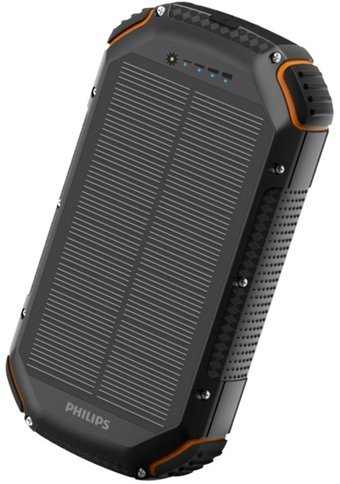 Philips Dlp7726N 20000 mAh Güneş Enerjili Hızlı Şarj Type C - USB Powerbank Siyah