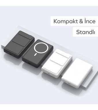 Woyax By Deji 10000 mAh Hızlı Şarj Mıknatıslı Type C Powerbank Siyah