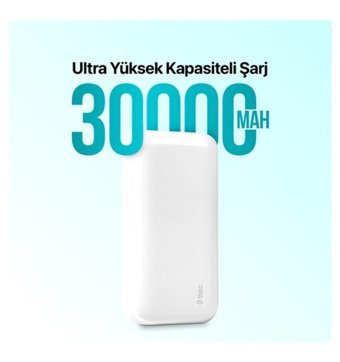 Ttec 30000 mAh Hızlı Şarj Type C Powerbank Beyaz