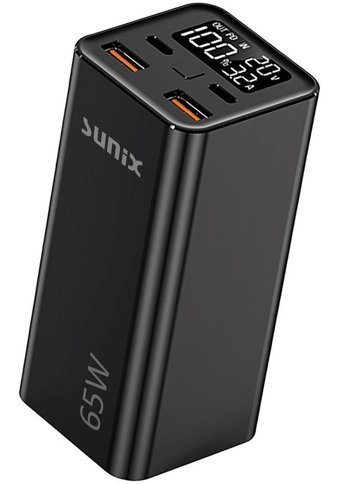 Sunix Pb-15 25600 mAh Hızlı Şarj Micro Type C - USB Powerbank Siyah