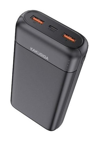 Kakusiga 20000 mAh Hızlı Şarj Micro Type C - USB Powerbank Siyah