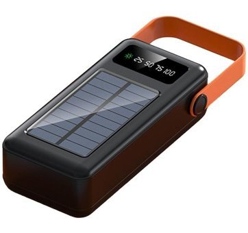 Sprange Sr-P40 40000 mAh Güneş Enerjili Hızlı Şarj Micro Lightning - Type C - USB Powerbank Siyah