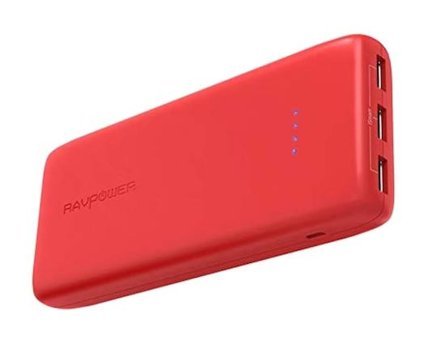 Ravpower 22000 mAh Hızlı Şarj Micro USB Powerbank Kırmızı