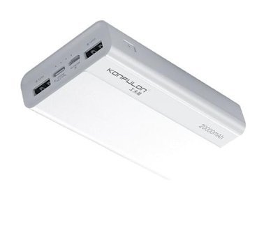 Konfulon A16Q 20000 mAh Hızlı Şarj Type C - USB Powerbank Beyaz