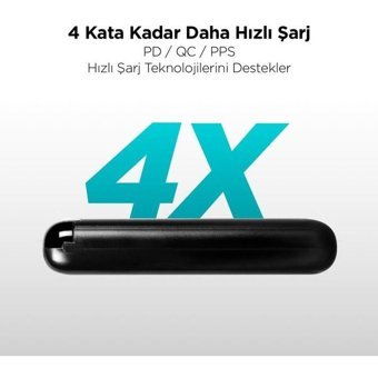 Ttec 100-2Bb186S 20000 mAh Hızlı Şarj Micro Lightning - Type C - USB Powerbank Siyah