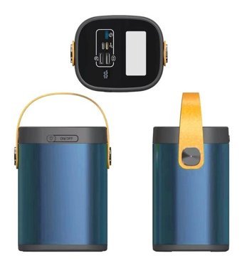 Zore B-12 Qc 3.0 120000 mAh Güneş Enerjili Hızlı Şarj Micro Lightning - Type C - USB Powerbank Mavi