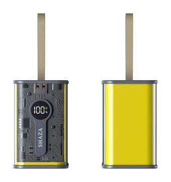 Shaza Dijital Göstergeli 20000 mAh Dijital Göstergeli Powerbank Sarı