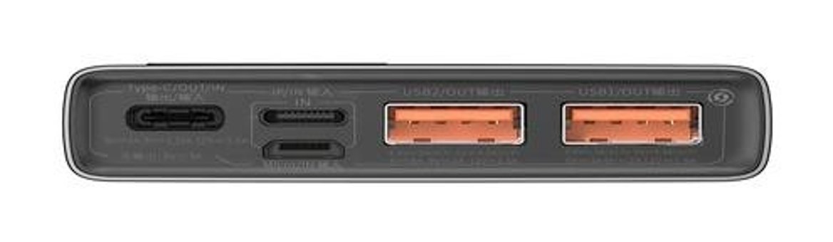 Baseus Ppad070001 10000 mAh Hızlı Şarj Micro Type C - USB Powerbank Siyah
