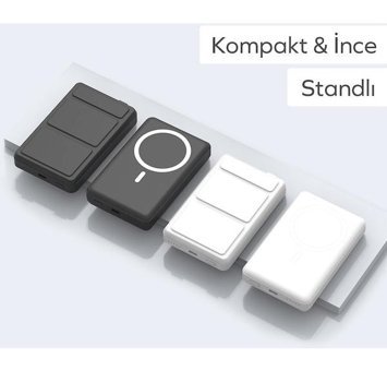 Deji 10000 mAh Hızlı Şarj Mıknatıslı Type C Powerbank Beyaz