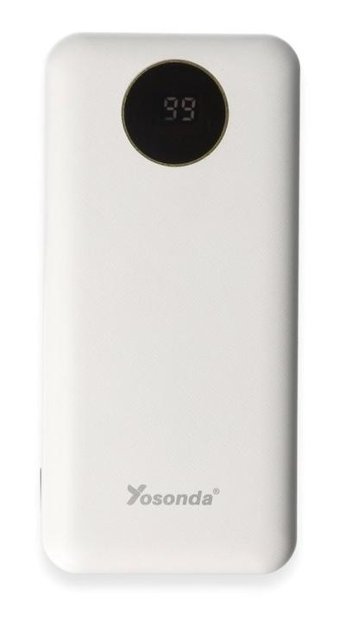 Yosonda A67 20000 mAh Hızlı Şarj Micro Lightning - Type C - USB Powerbank Beyaz