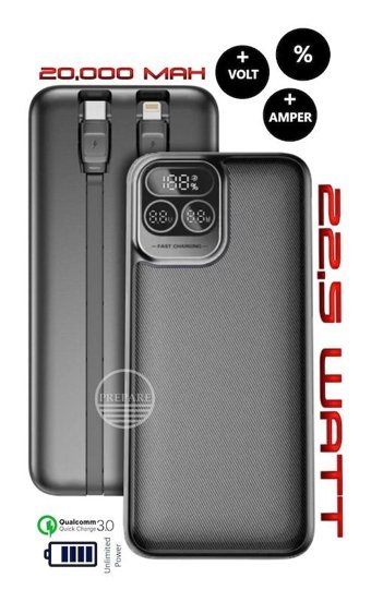Prepare 20000 mAh Hızlı Şarj Type C Powerbank Siyah