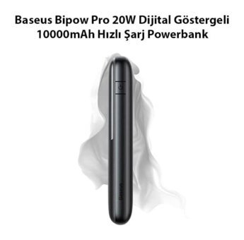More TR Bipow Pro 10000 mAh Hızlı Şarj Dijital Göstergeli Type C - USB Powerbank Siyah