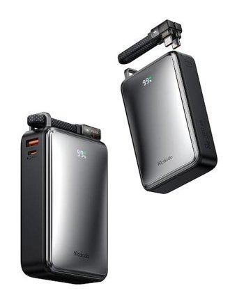 Mcdodo Mc-4331 20000 mAh Hızlı Şarj Type C - USB Kablosuz Powerbank Siyah