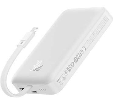 Baseus Mgsafe Mini P1002210B113-00 10000 mAh Hızlı Şarj Type C Powerbank Beyaz
