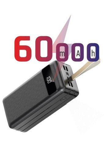 Concord Sr-P8 60000 mAh Hızlı Şarj Micro Lightning - Type C - USB Powerbank Siyah