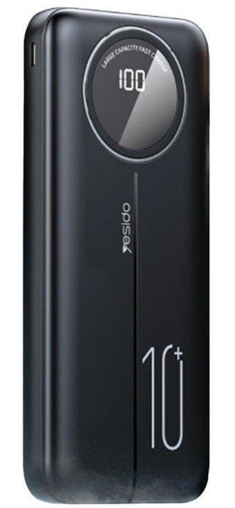 QPen Yp40 10000 mAh Hızlı Şarj Dijital Göstergeli Micro Lightning - Type C - USB Powerbank Siyah