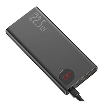 Baseus 10000 mAh Hızlı Şarj Dijital Göstergeli Type C Powerbank Siyah
