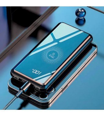 Deji 10000 mAh Hızlı Şarj Micro Type C - USB Kablosuz Powerbank Siyah