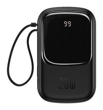 Baseus Q Pow 20000 mAh Hızlı Şarj Type C Powerbank Siyah